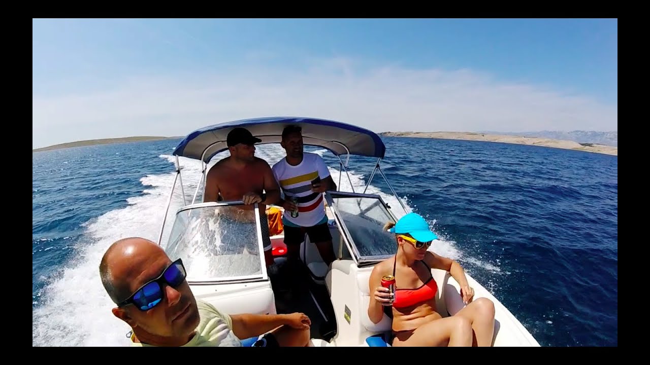Motor Boating on the Adriatic Sea in Croatia 2019. Bayliner 185 BR --- HD
