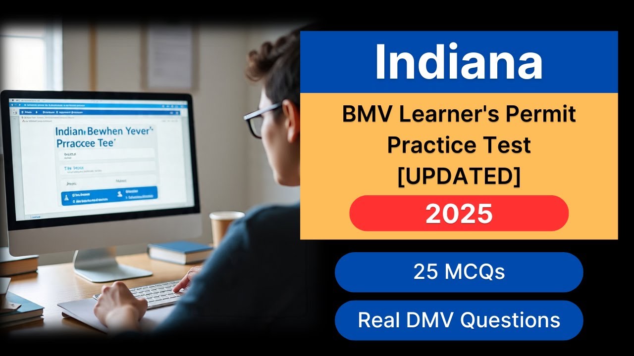 Indiana BMV Learner's Permit Practice Test 2025 [UPDATED] Real DMV Questions & Answers