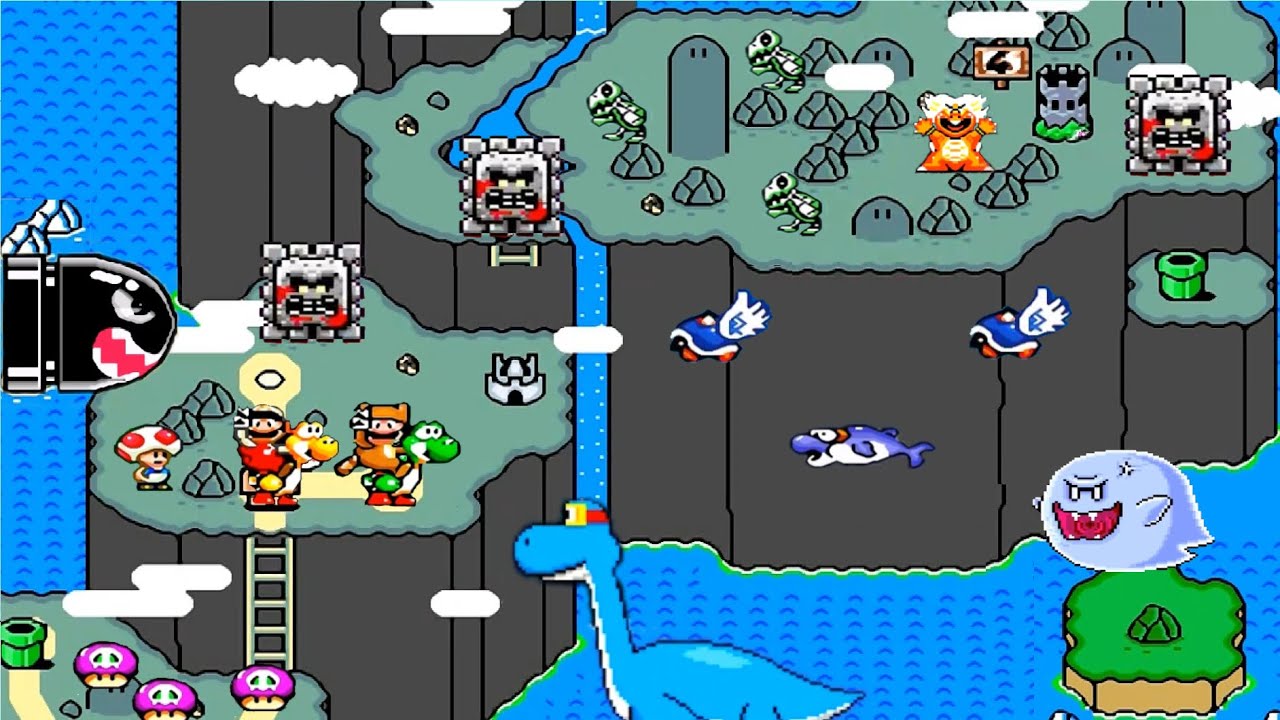 Super Mario World 2021 HD: World 4: Rocky Ground