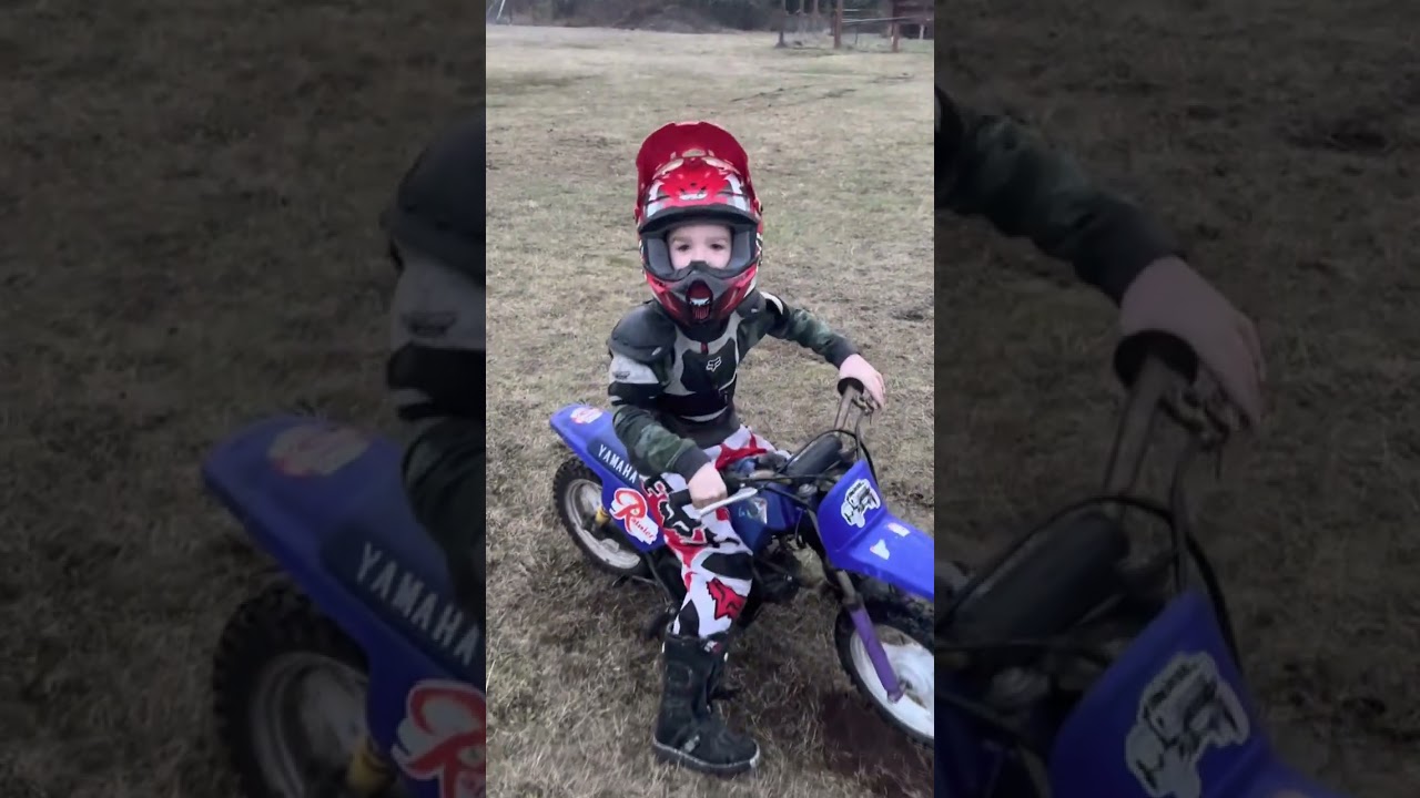 Nix Trix riding and crashing his dirt bike