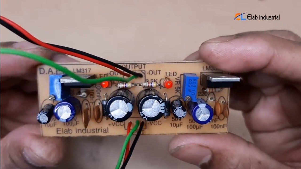 How to Make Dual Adjustable Power Supply, Using LM317 and LM337, 1.5-30Vdc 2 Amp max at homemade,