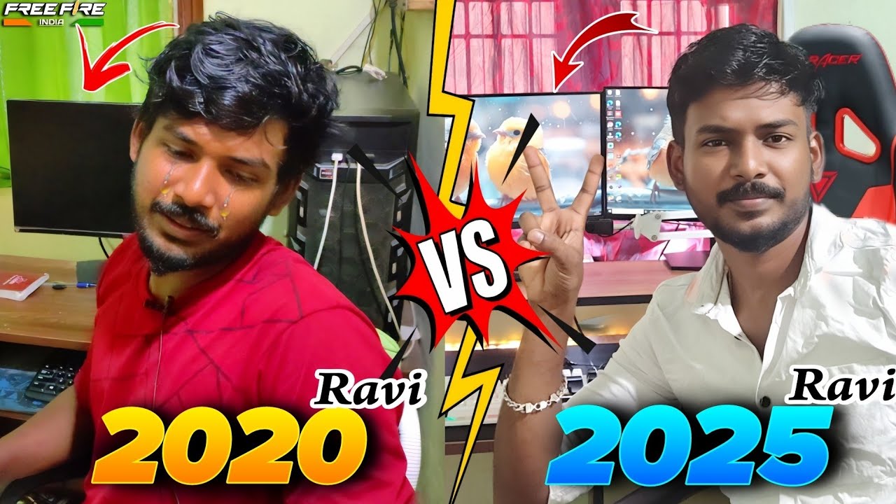 MATTU RAVI🔥 2020 Room🥲 VS 2025 Room🤩 // I BUILD MY DREAM GAMING ROOM Free Fire Max || மாட்டு RAVI