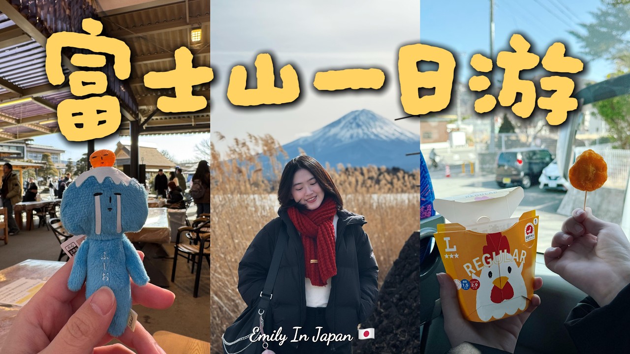 富士山一日游【Emily In Japan】6个黄金打卡点 | 山中湖 | 忍野八海 | Lawson | 河口湖 | 新仓山公园 | 日川时计店 | 日本🇯🇵旅游Vlog | 东京D3