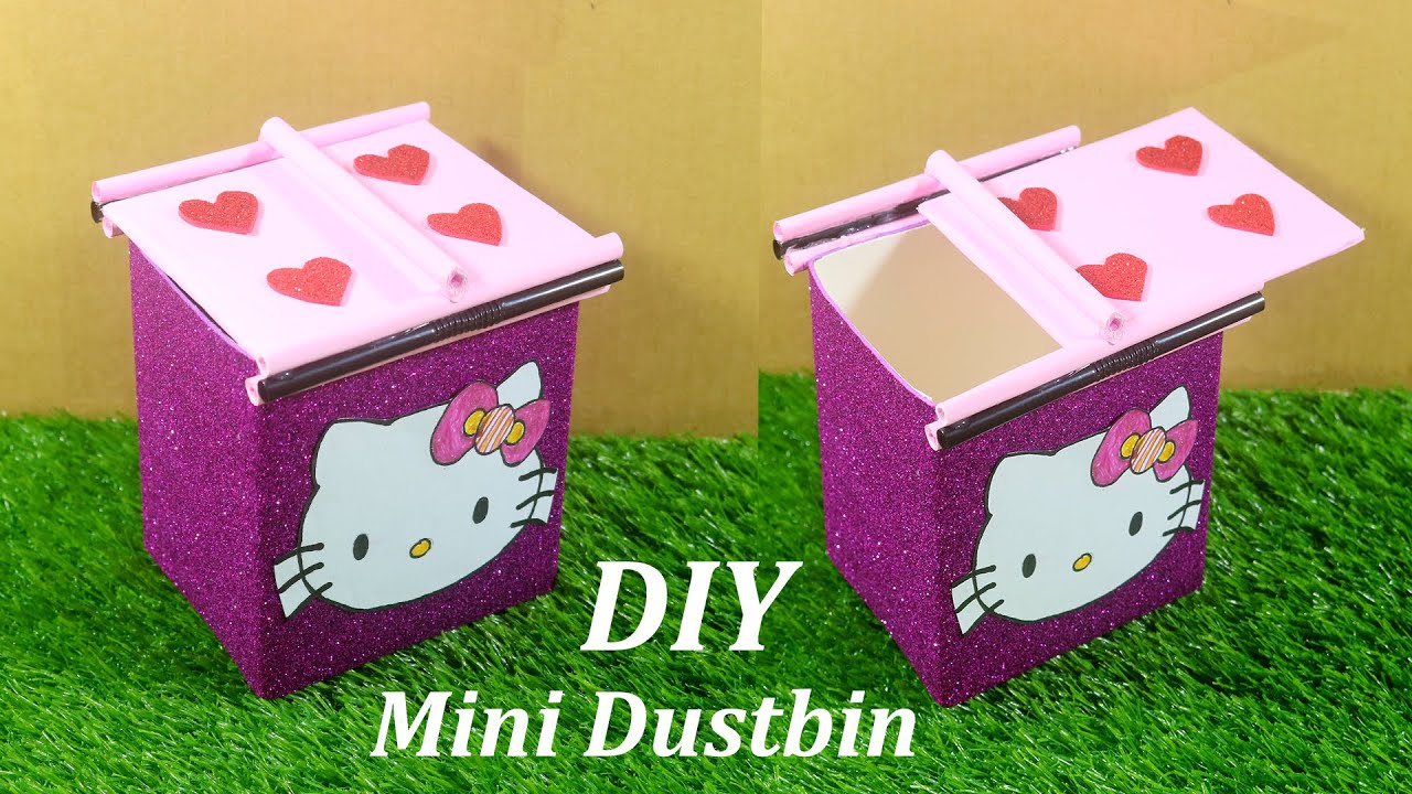How to Make Dustbin at Home | DIY Mini Desk Bin | Easy Dustbin Craft Idea