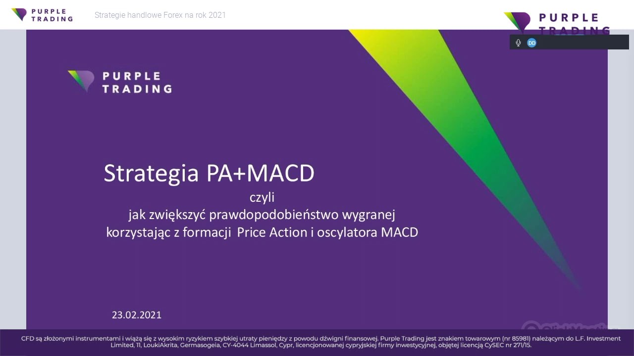 PURPLE TRADING - Price Action + strategia MACD