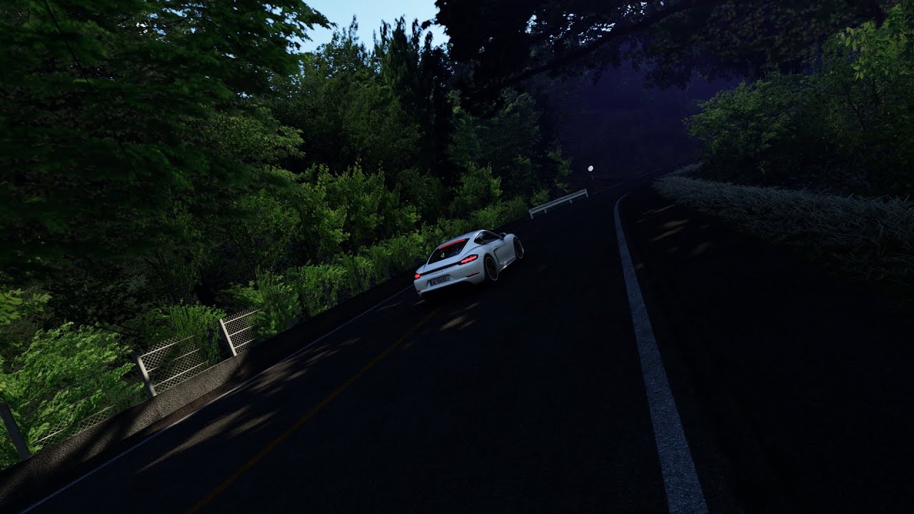 Assetto Corsa, time attack on kr Myogi in Porsche 718 Cayman S, a 3:56
