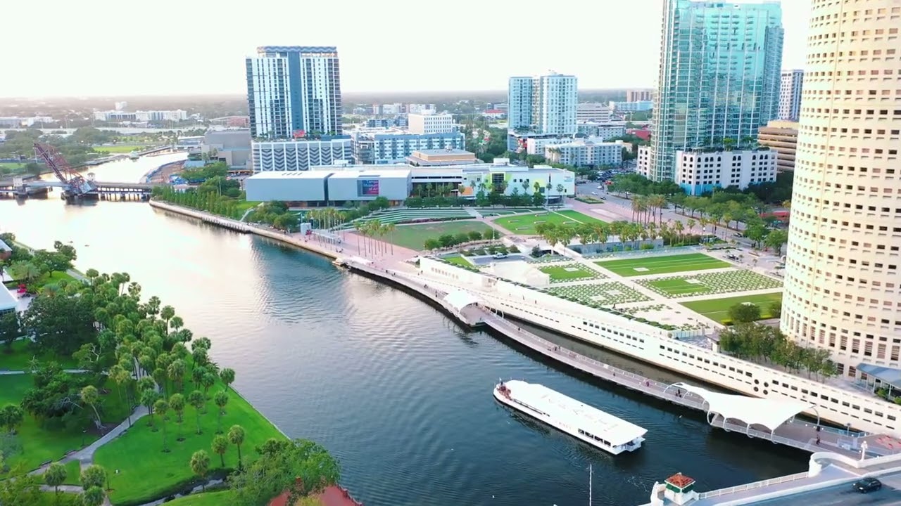 TAMPA FL, DOWNTOWN DRONE VIDEO