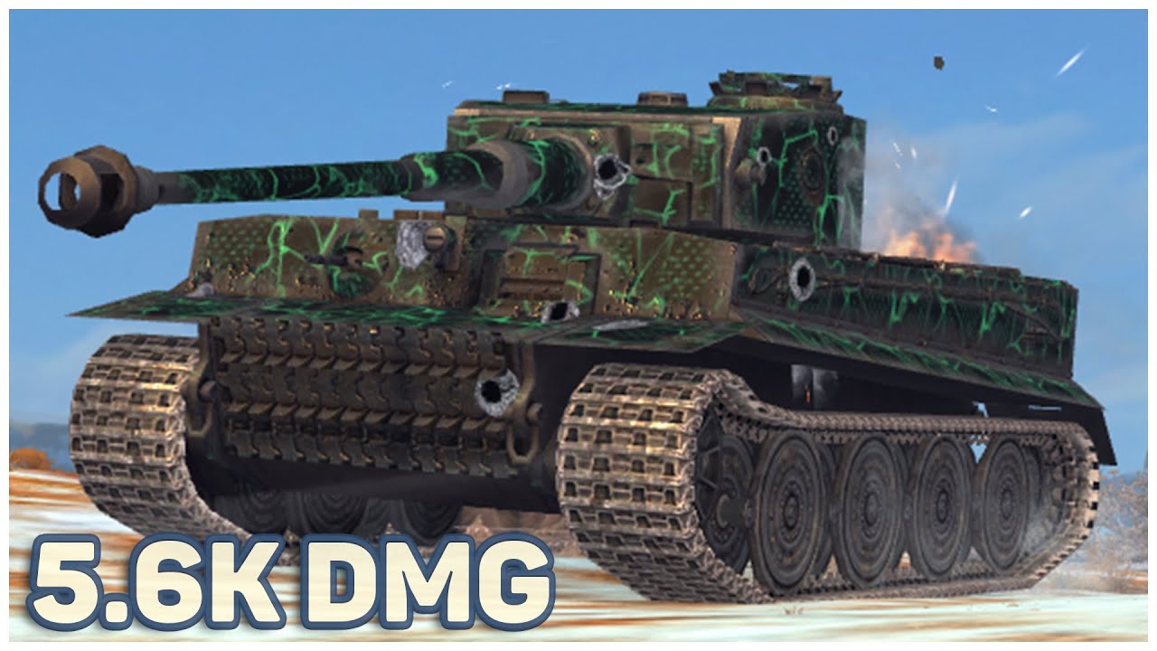 Tiger I • 5.6К УРОНА • 6 ФРАГОВ • WoT Blitz