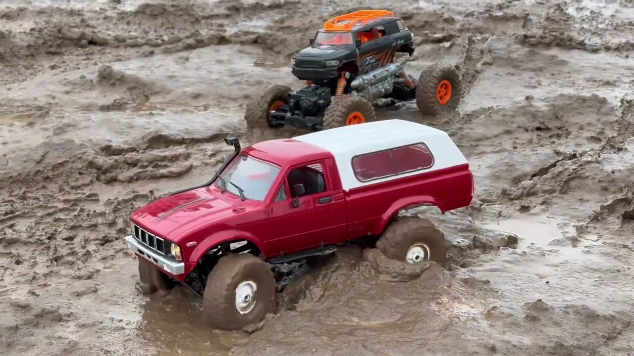 TOYOTA Hilux мощь а вездеход&hellip;сравнительный тест TOYOTA Hilux wpl C24 и вездеход!