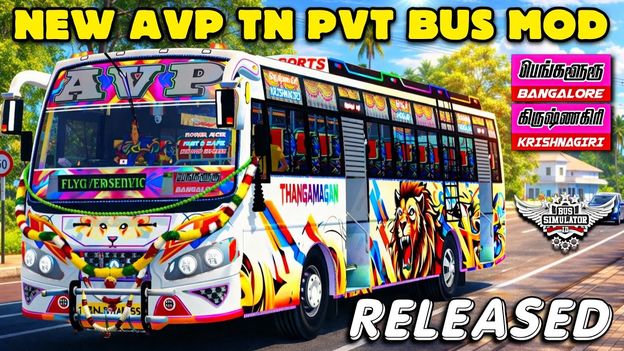 Модифицированная раскраска автобуса AVP Tn Pvt | Выпущено | Скачать | Bussid #rsgamingupdates #bu...
