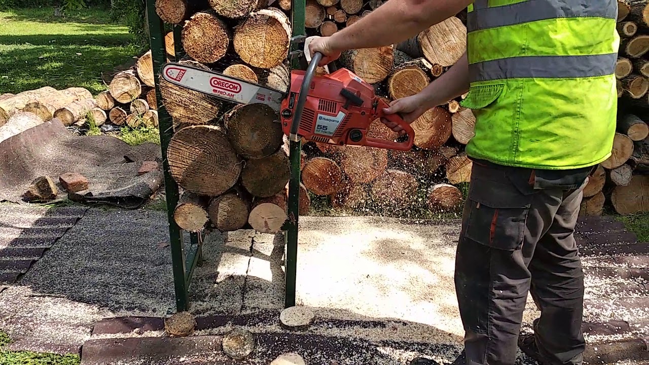 Husqvarna 55 chainsaw cutting test