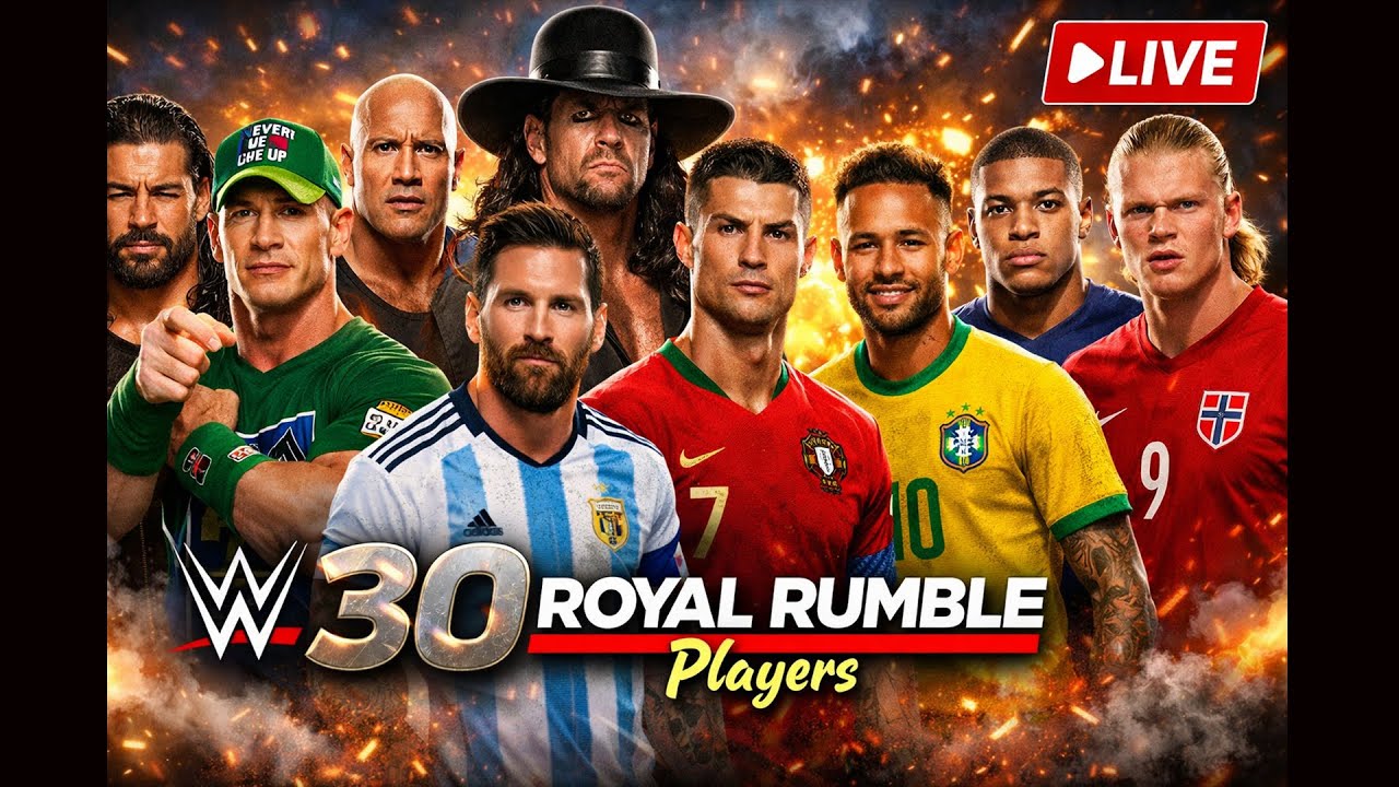 LIVE: Ronaldo vs Messi vs Mbappe vs Haaland | WWE 2K25 All Stars Fight 🔥