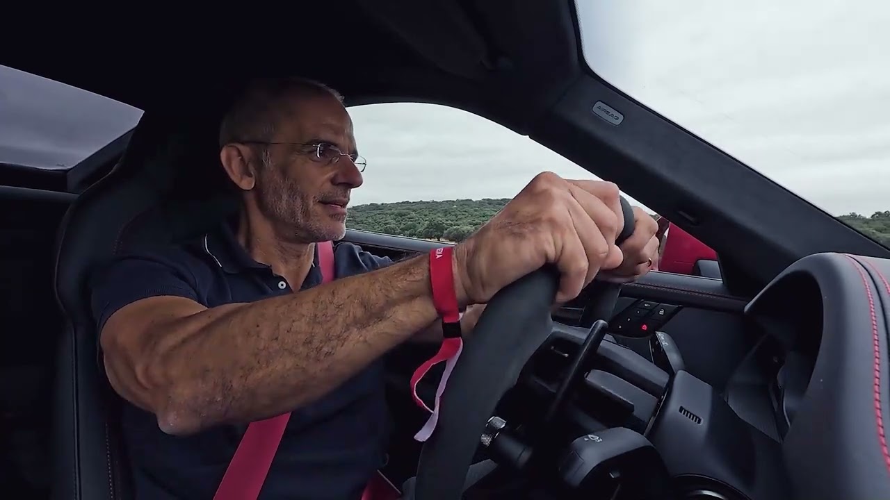 Stelios Kythreotis drives the new 911 on Ascari Racetrack
