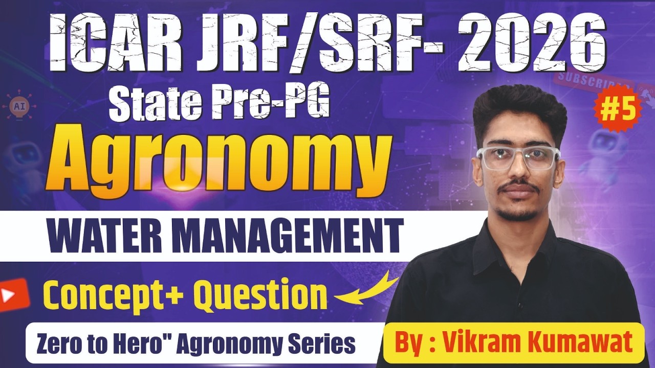 ICAR JRF/SRF-2026 | Agronomy Previous Year Paper Analysis | State & Other State Pre-PG |