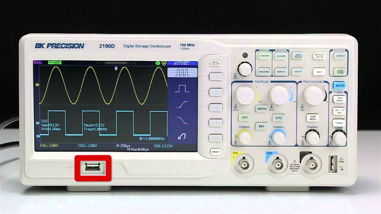 Model 2190D - 100 MHz, 1 GSa/s, 2-Ch Digital Storage Oscilloscope Overview
