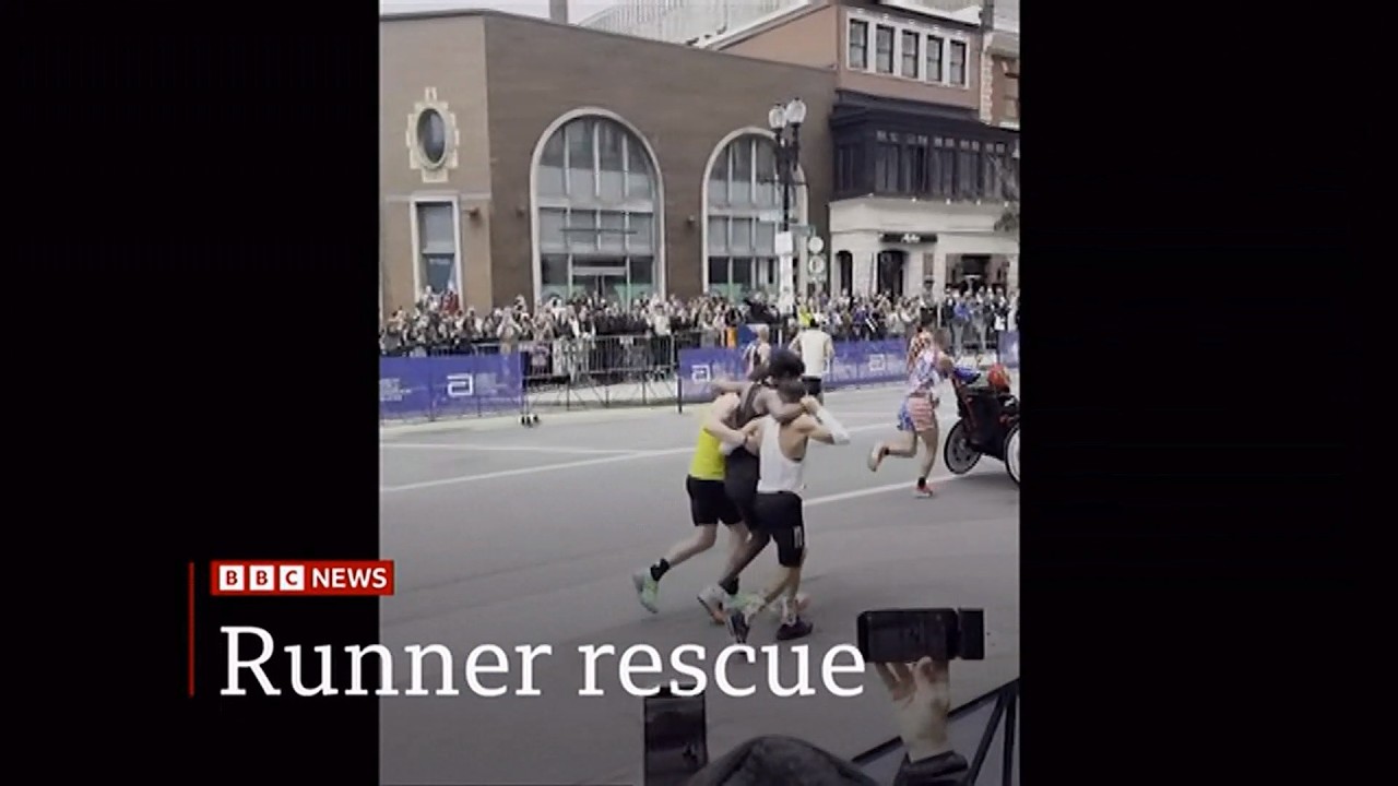 'Superstar' runners praised for helping exhausted man finish marathon in man from N.I. (USA)