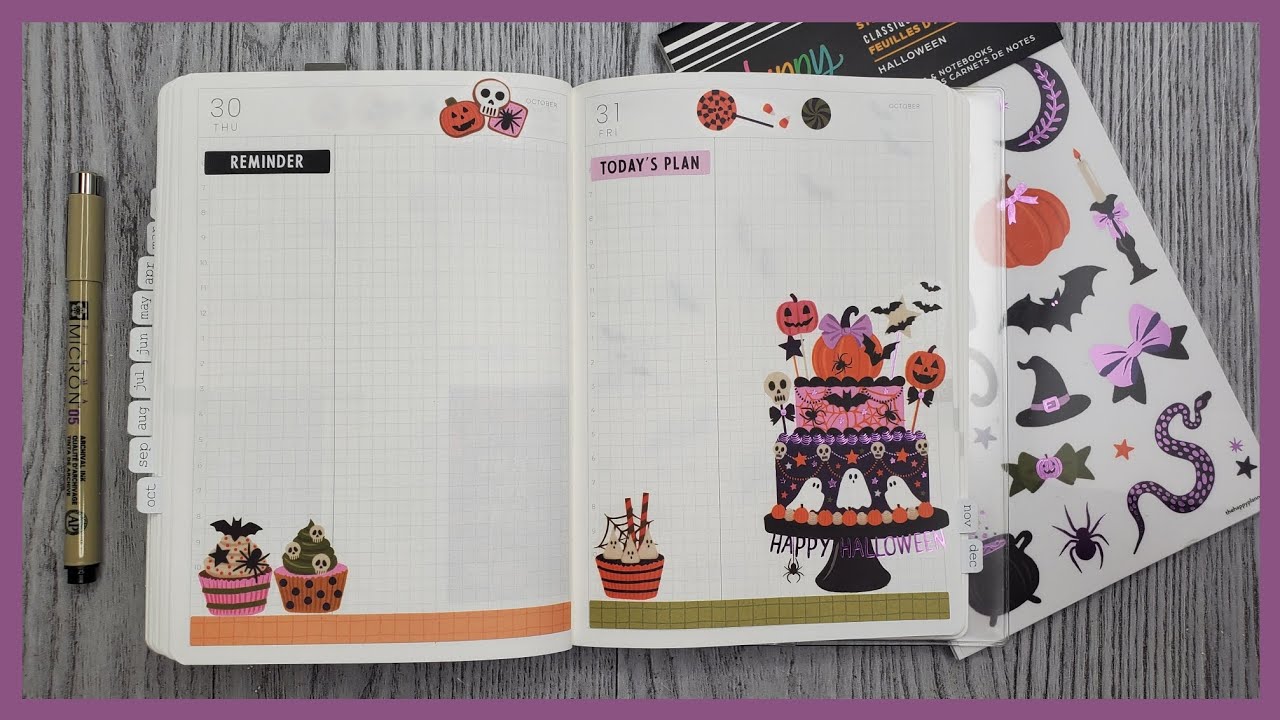 Plan With Me | Happy Planner: Halloween | Aura Estelle B6 Classic Daily