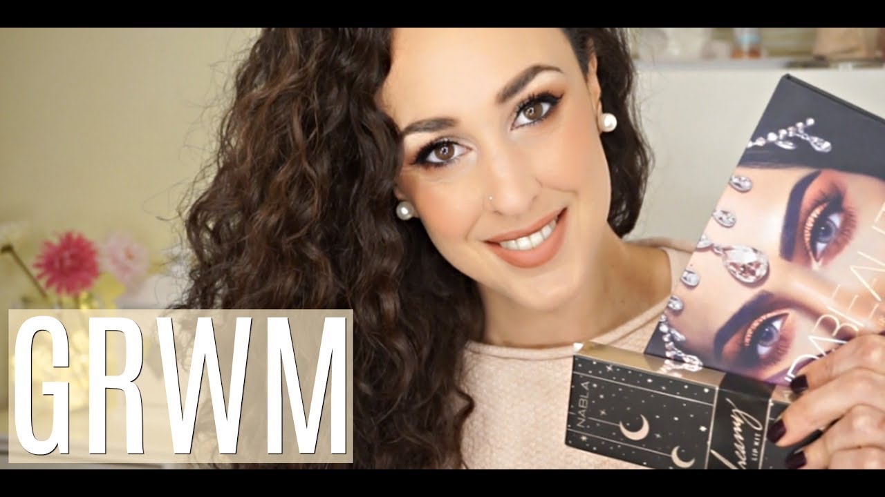 ROMANTIC LOOK 💄 with Huda Beauty Desert Dusk Palette & Nabla Dreamy Lip Kit