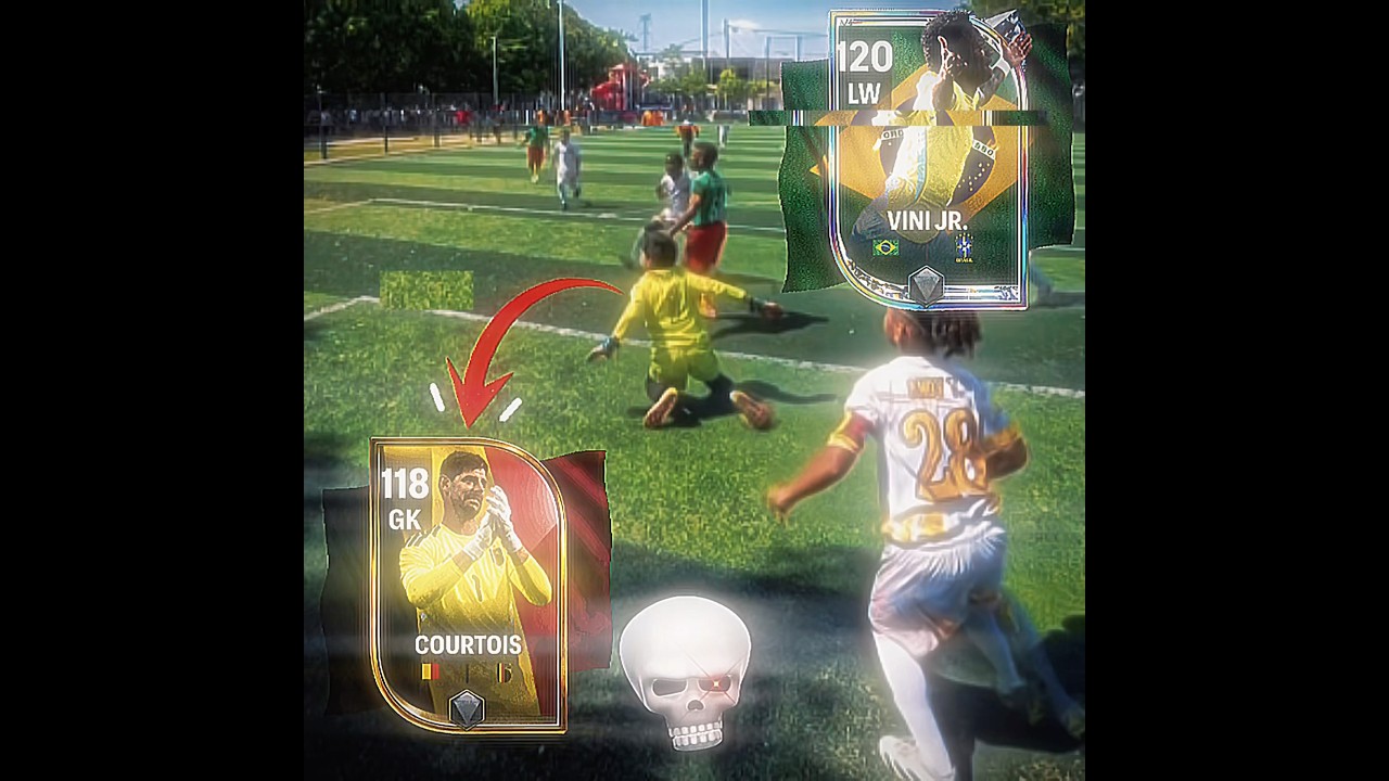 Courtois makes double defense and saves the team🔥🧤#eafc25 #eafc24#eafcmobile #fifamobile #shorts