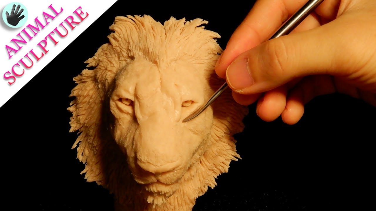 Sculpting LION The King of Beasts out of Clay