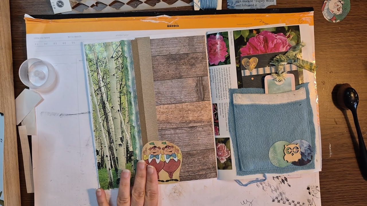 Playing with scraps in my scrappy journal