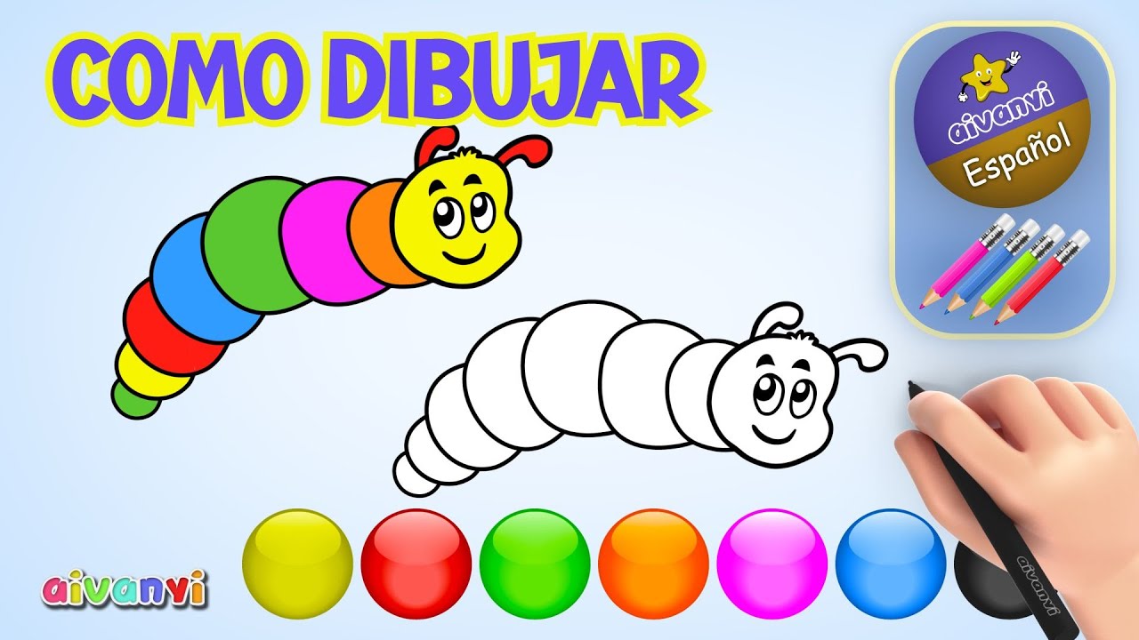 Aprender a dibujar 🎨 una oruga juguetona 🐛 @AivanyiEspanol