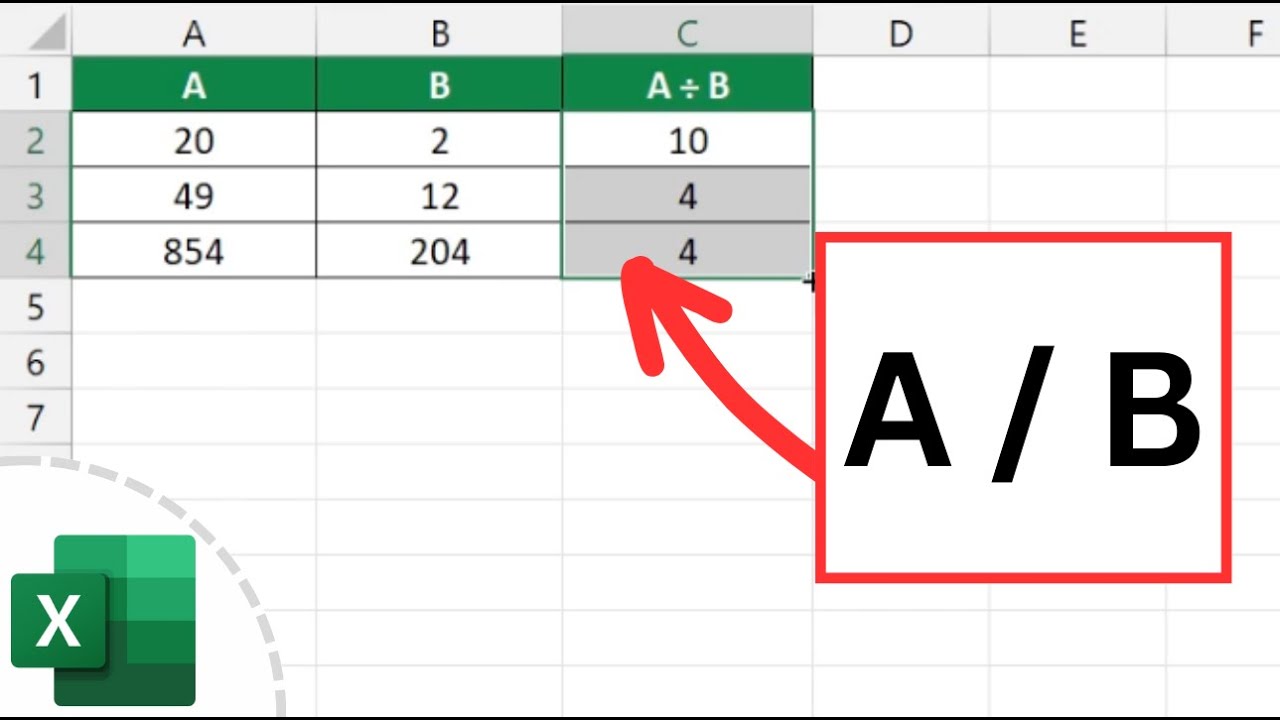 How to Divide Numbers in Excel (Basic Way) Beginner's Guide