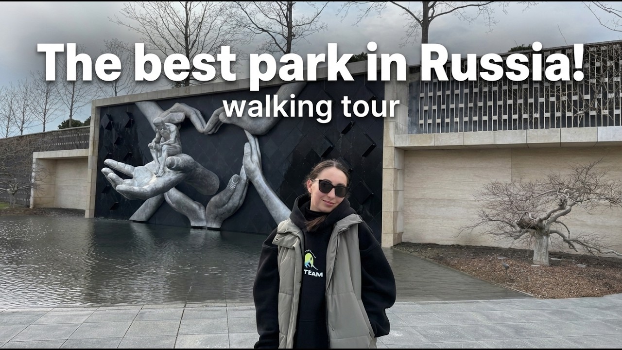 Learn Russian with a Vlog: Walking Through the Best Park in Russia! (+russian subtitles)