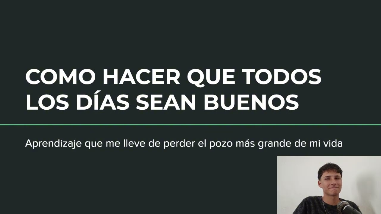 PERDI EL MAYOR POZO DE MI VIDA PERO ME LLEVE ESTE APRENDIZAJE