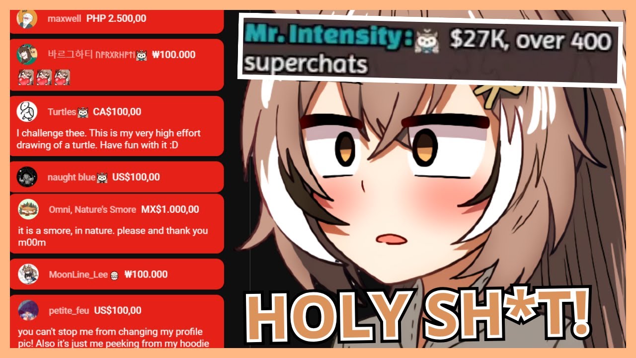 Mumei made $27,000+ in just one minute from superchats