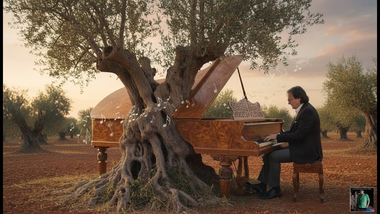 LA STORIA DELLA MIA TERRA   ( Melodia di un pianoforte d'ulivo, la mia Puglia in note e colori 🎹🖼️🌳)