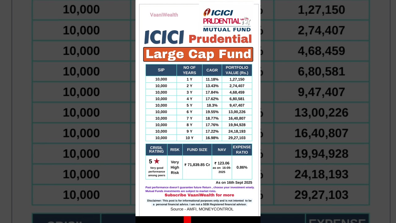 Mutual Funds to invest in 2025 | ICICI Prudential | SIP | Highest CAGR  #mutualfunds #investment