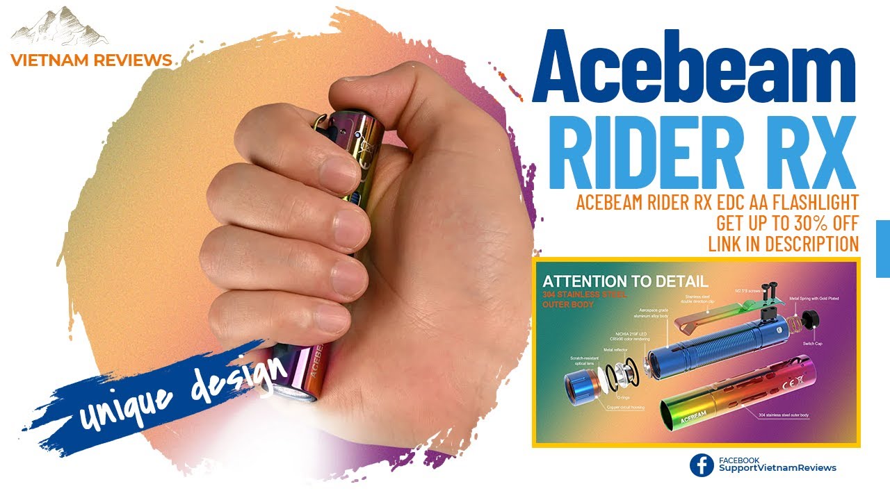 Acebeam Rider RX EDC AA Flashlight - Best value 2022