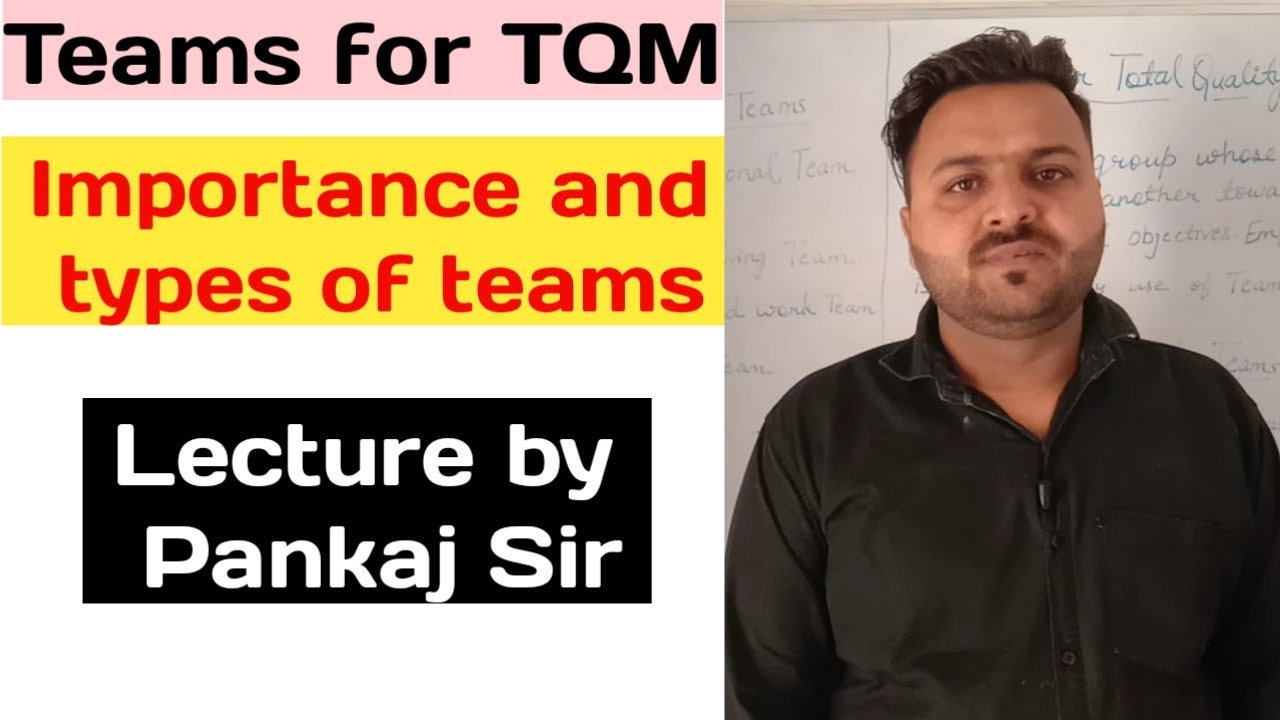 Teams for TQM  | Importance of  Teams | Types of Teams | Total  Quality  Management  | MBA | BBA