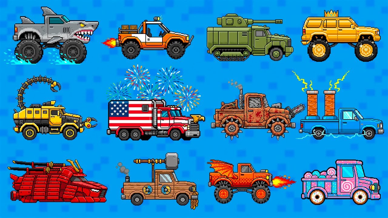 Pixel Monster Trucks! 20 Crushing Giants