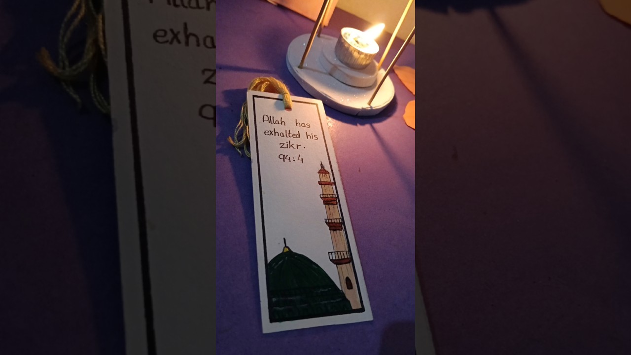 Bookmark For Ramadan | Ramadan Decoration Ideas #art #ytshortsvideo #ramadan