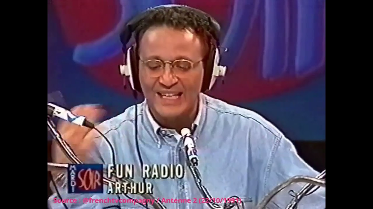 Passage télé d'Arthur, animateur sur Fun Radio, en Octobre 1991 sur Antenne 2
