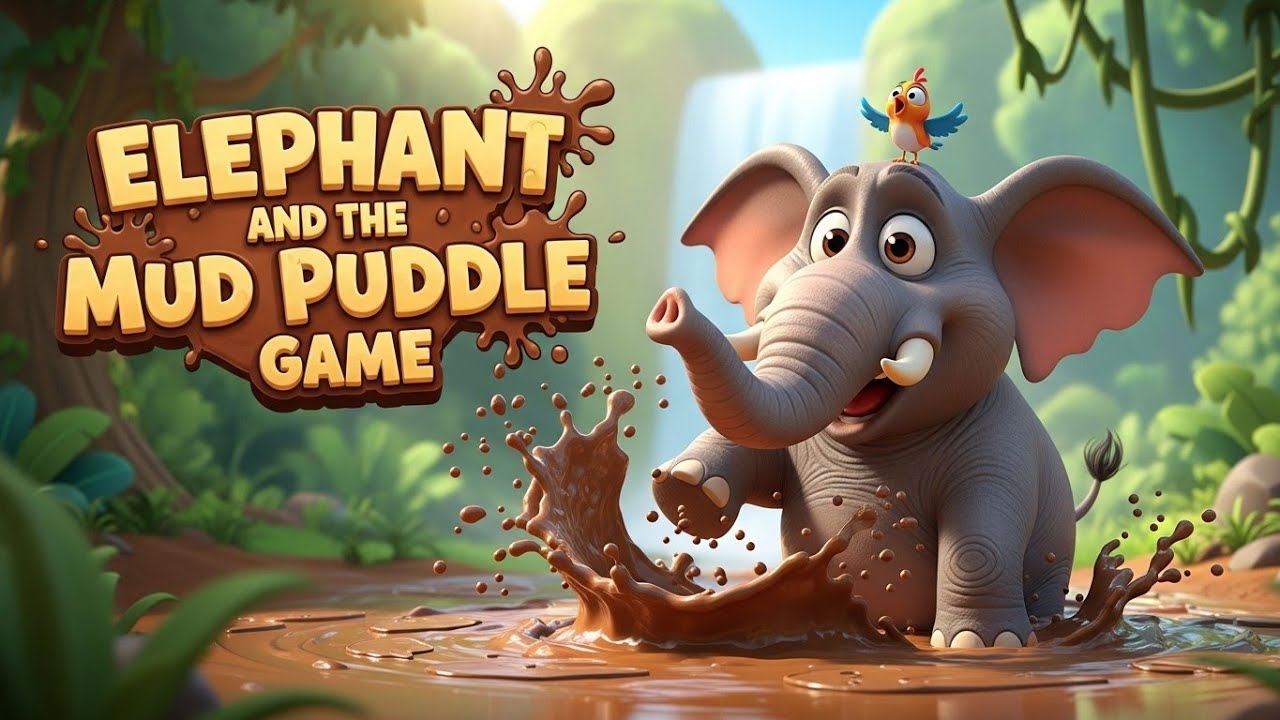 Elephant and the Mud Puddle Game | Nursery Rhymes for Kids | Baby Songs and Animal Adventure Song
