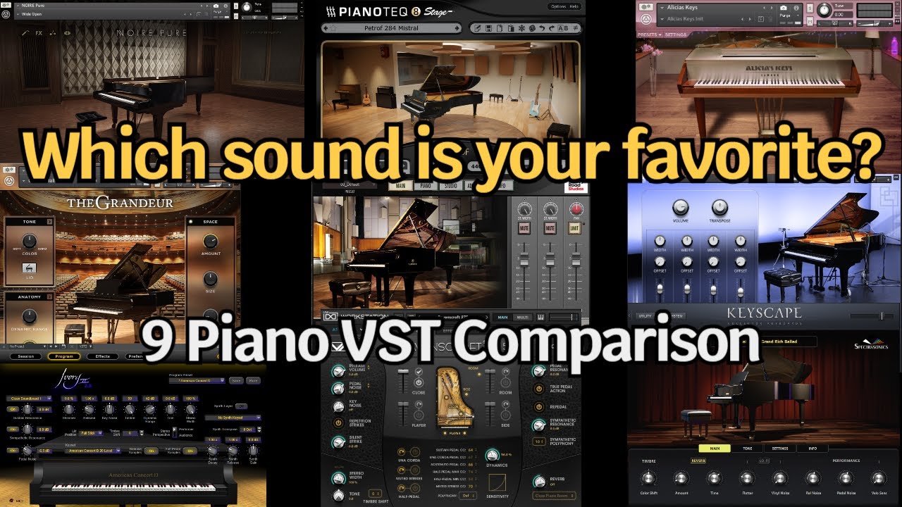 피아노 가상악기 음색 비교 / 9 Piano VST Comparison