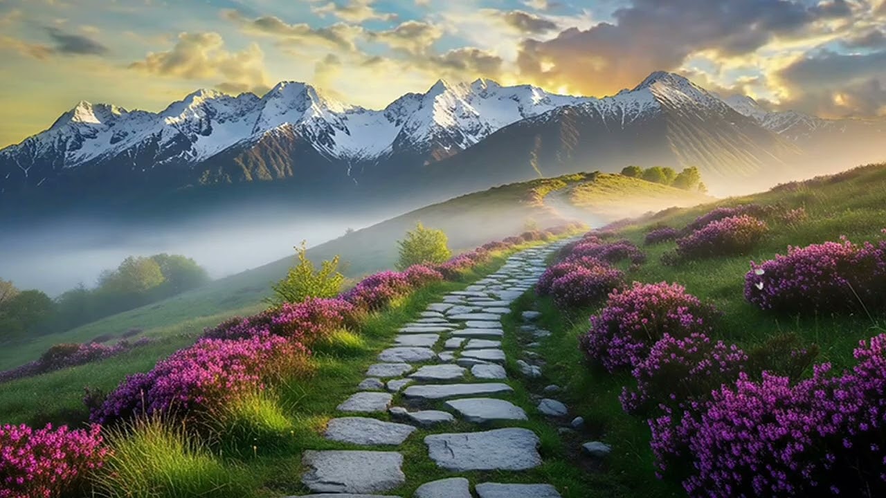 Morning in the Mountains 🌸 Nature Sounds, Birds & Soft Music for Positivity, Focus, Reading, Study