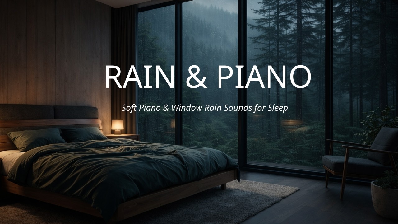 Deep Sleep Piano with Rain on the Window 🌙 | 2 Hours of Calm & Stress Relief