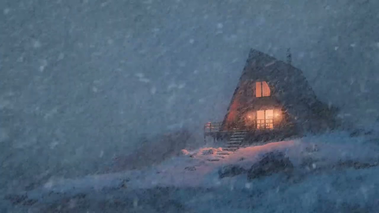 Howling Winter Wind & Blowing Snowstorm Sounds for Deep Sleep, Focus, Study & Relaxation