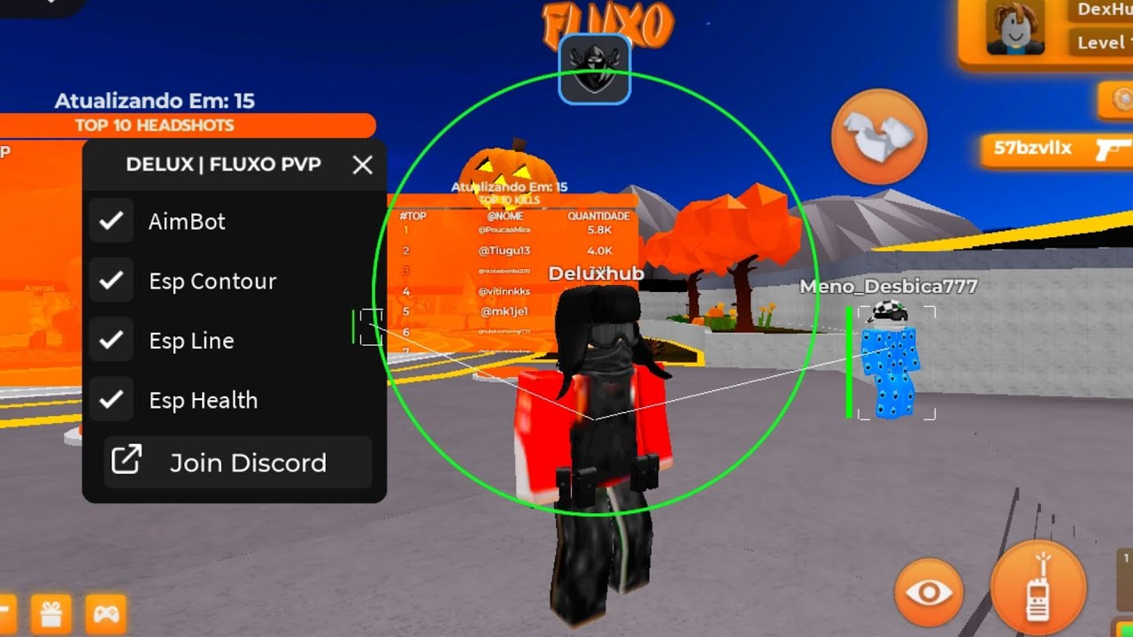 (GR&Aacute;TIS) MELHOR SCRIPT PARA FLUXO PVP SEM KEY ANDROID/PC com aimbot esp e etc.