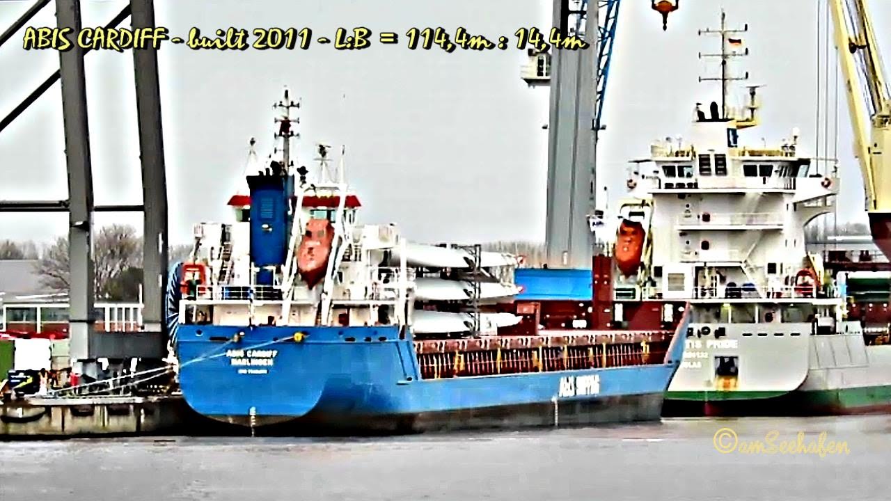 ABIS CARDIFF PBYA IMO 9548299 Emden cargo seaship merchant vessel Seeschiff Frachtschiff