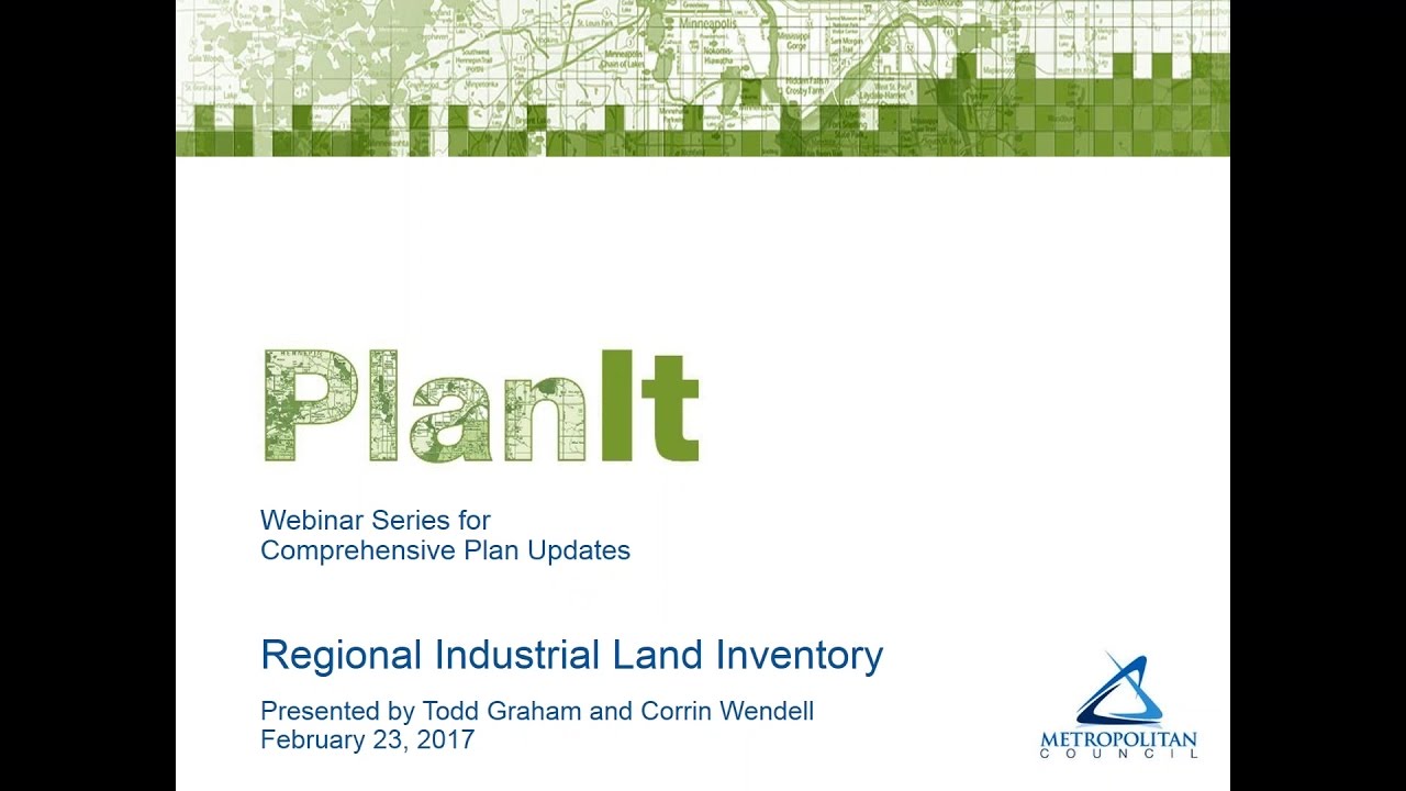 PlanIt: Regional Industrial Land Inventory Webinar