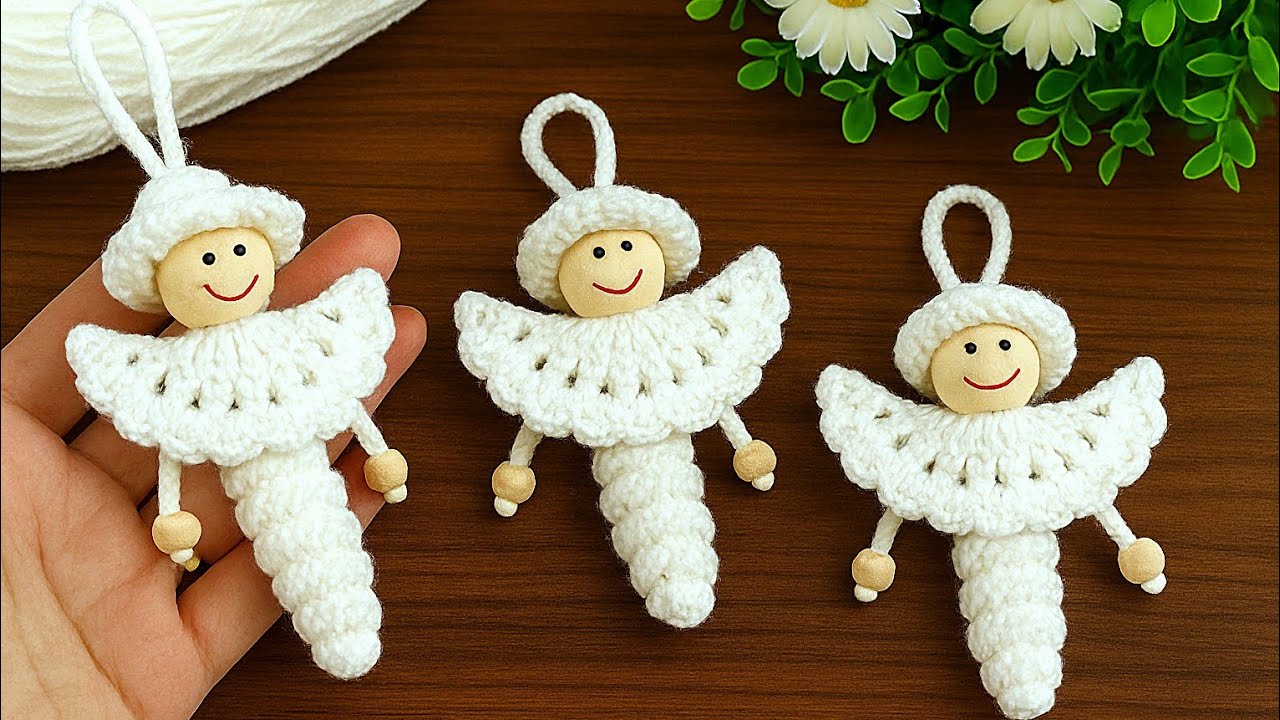 💖 Super Easy Crochet Angel Keychain 😇 | Perfect Handmade Gift & Best Seller Idea
