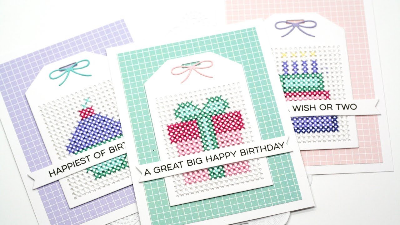 Creating Birthday Cards with Removable Stitched Tags