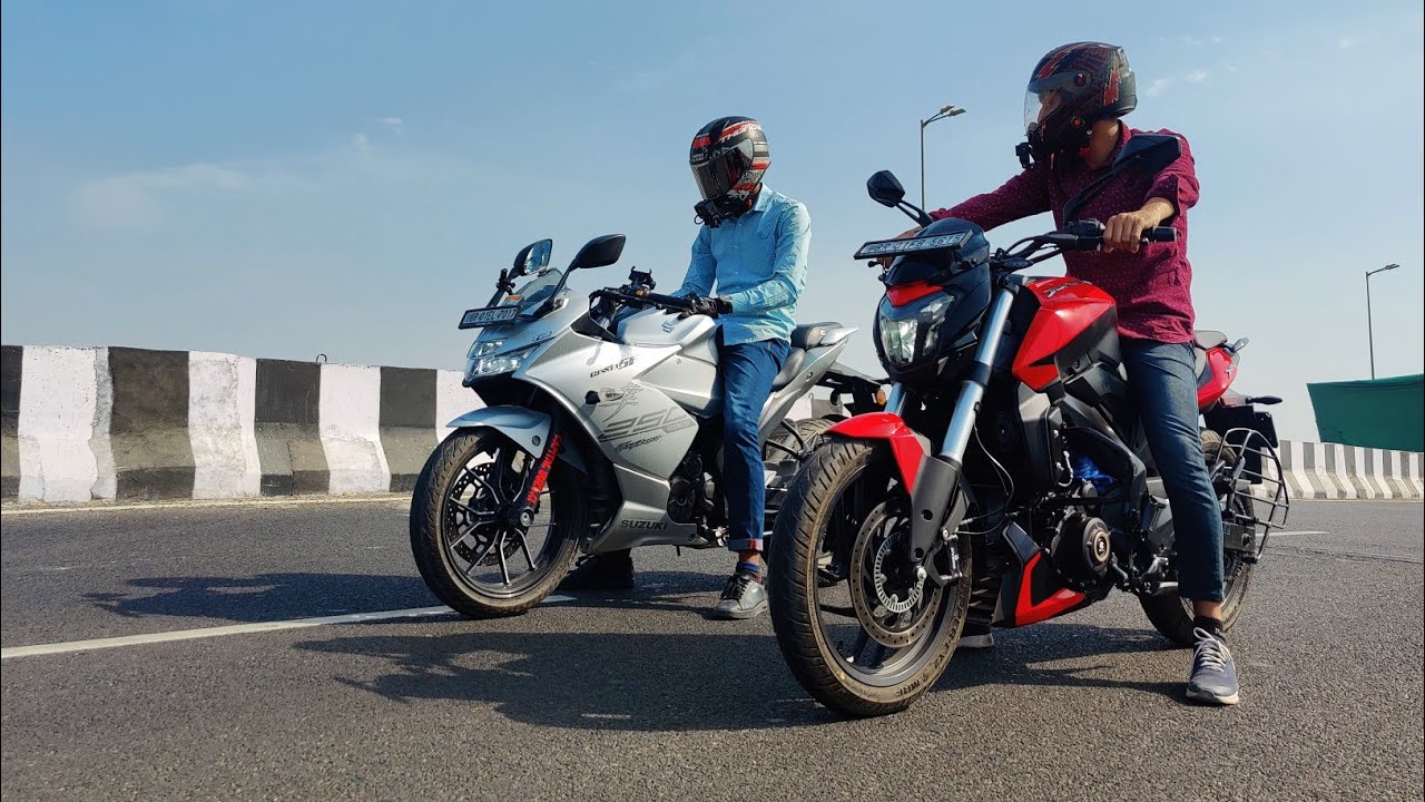 Dominar 250 Vs Gixxer SF250 Race