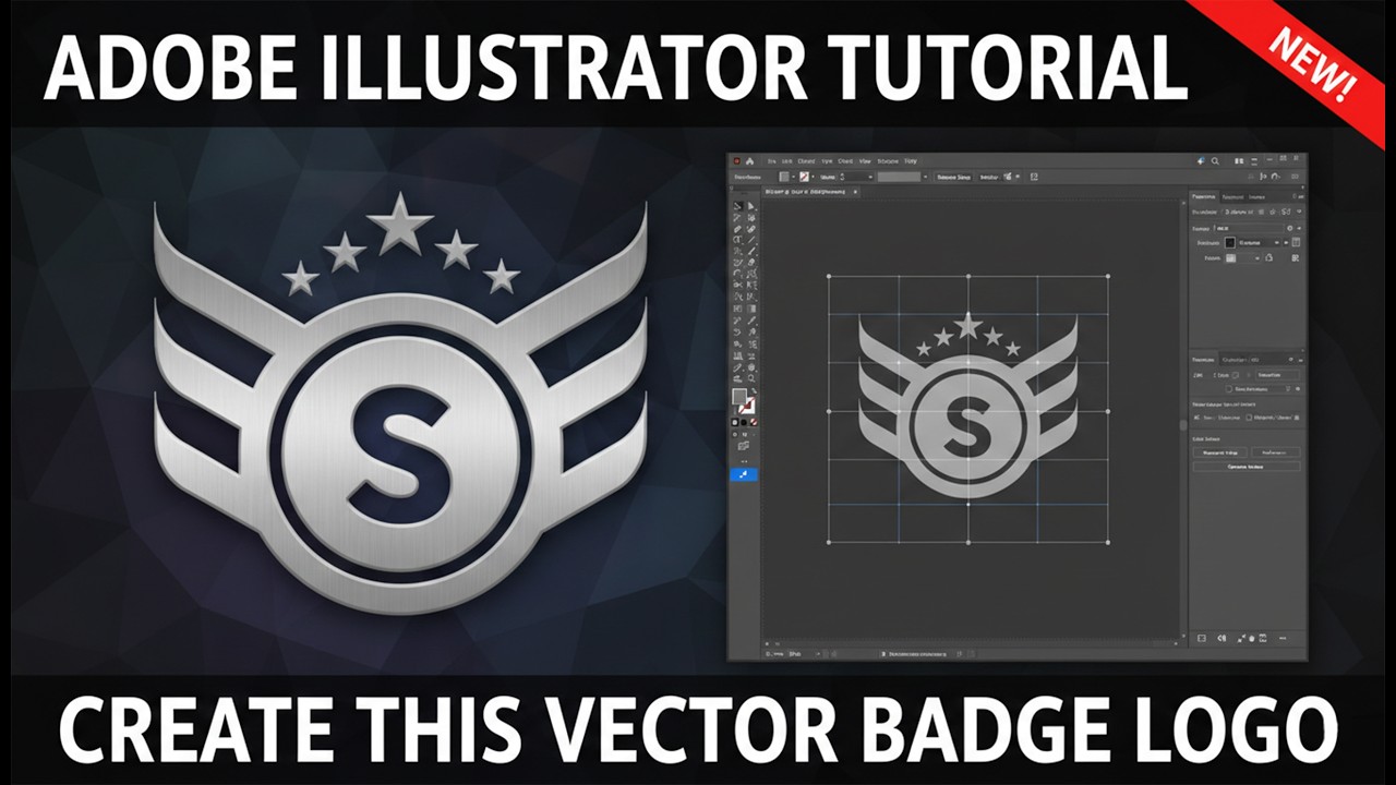 Professional Shield & Wings Logo Design | Adobe Illustrator Tutorial