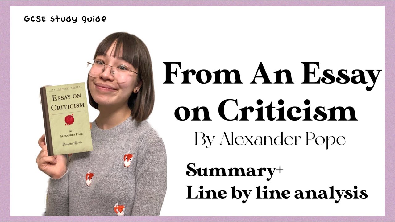 From An Essay On Criticism by Alexander Pope. Summary and line by line analysis.